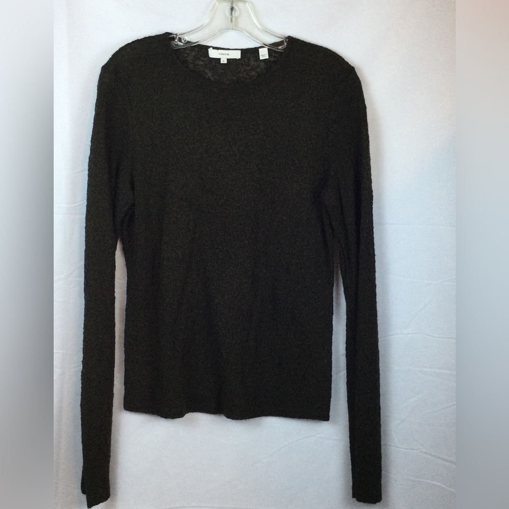 VINCE Textured Top Crew Neckline Size Medium Textured